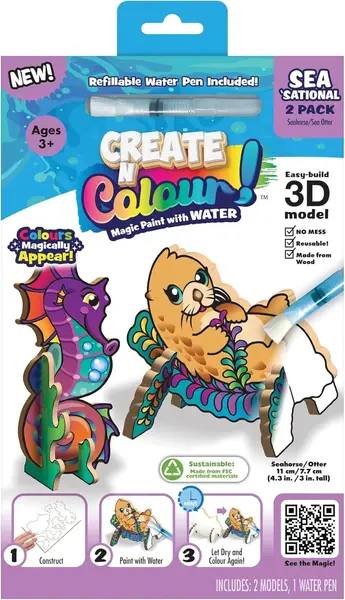 Trusă creativă Create N Colour - Căluț de mare și vidră