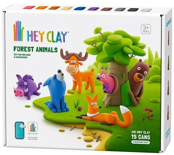 Trusă de modelat argilă Hey Clay - Animale din pădure