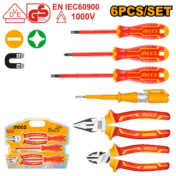 Trusa Electrician Set 6buc INGCO HKIST3061