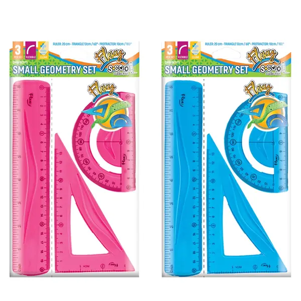 Trusa geometrie flexibila, 3 piese, S-cool