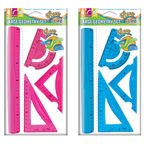 Trusa geometrie flexibila, 4 piese, S-cool