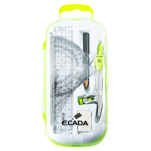 Trusa geometrie plastic 7 piese, Daco