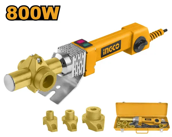 Trusa PPR 800W 16-32mm Aparat Lipit Tevi Polipropilena cu Duze si Termoregulator, Kit Profesional pentru Instalatii Sanitare si Termice