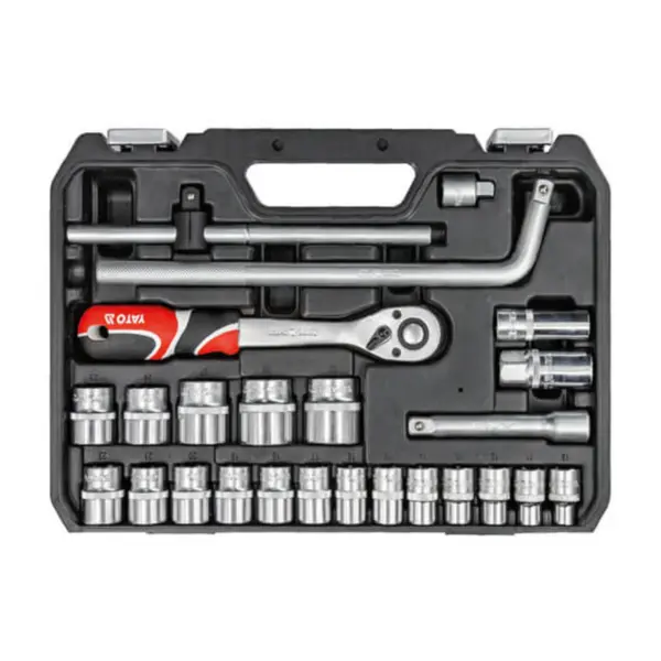 Trusa scule Yato YT-38741 25 piese cu tubulare CrV si clichet 72 dinti