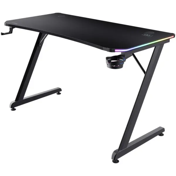 Trust Birou gaming RGB Trust GXT 709 Luminus, RGB, Negru