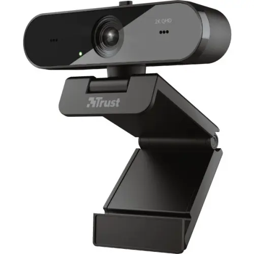 Trust Camera Web Trust Taxon QHD, interfata USB 2.0, rezolutie video 2560x1440, 30 fps, Negru