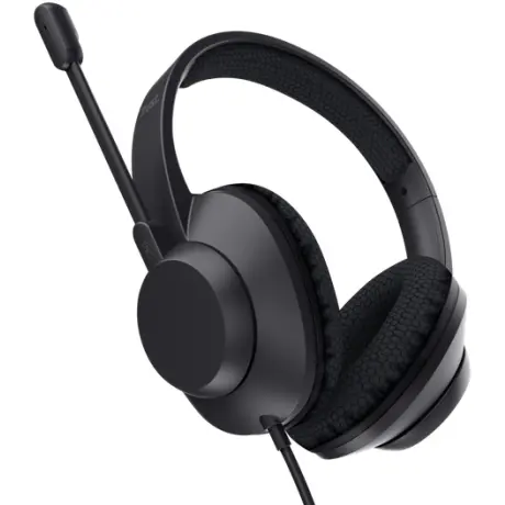 Trust Casti cu fir Trust Ayda Max, interfata USB-C, USB-A, microfon, sunet stereo, negru