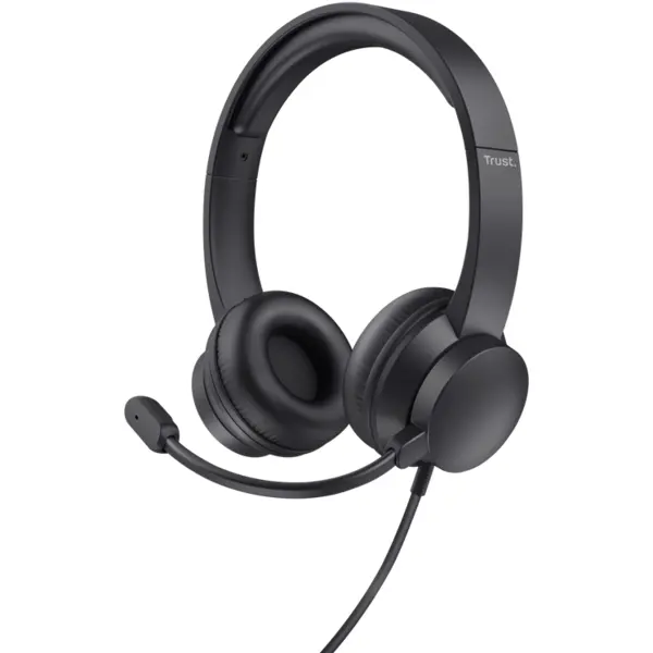 Trust Casti PC Trust Ayda, microfon, selector volum, cablu 3,5mm- 1,8 m , Negru