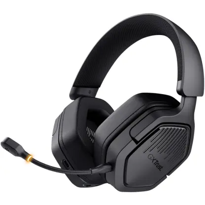 Trust Casti Wireless Trust GXT 493 Carus, 3.5 mm jack, USB-C, USB-A, Negru