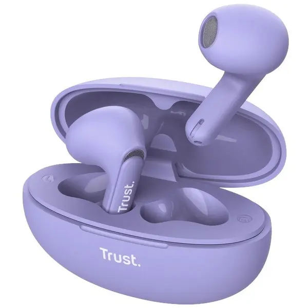 Trust Casti wireless, Trust Yavi, Bluetooth TWS, ENC, 48x64x26mm, Violet