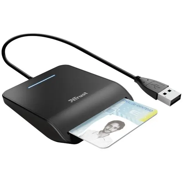 Trust Cititor carduri Trust Primo Smartcard Reader, interfata USB-C 2.0, lungime cablu 100 cm, negru