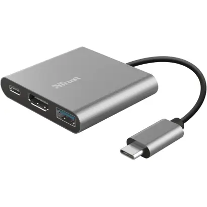 Trust Docking Station Trust Dalyx 3-in-1, Grey