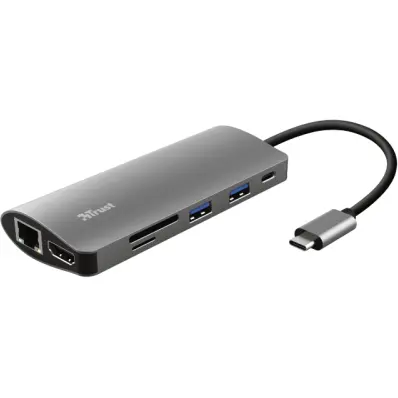 Trust Docking Station Trust Dalyx 7in1, Silver