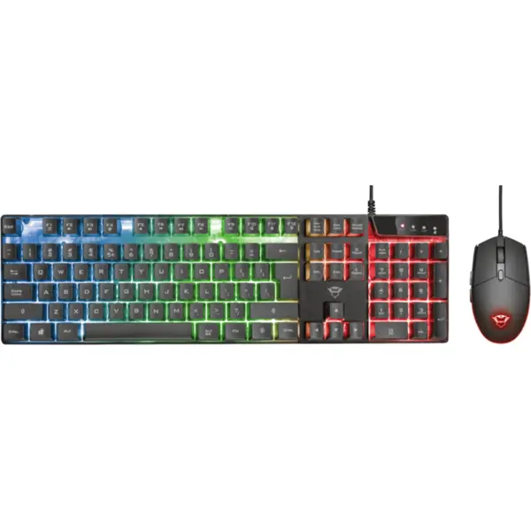 Trust Kit Tastatura si Mouse Trust GXT 838 Azor, Iluminat (Negru)