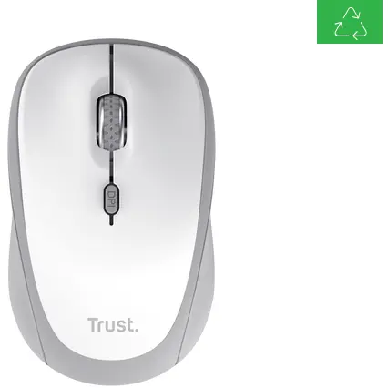 Trust Mouse Trust Yvi, Wireless 2.4 GHz, Alb, TR-25454