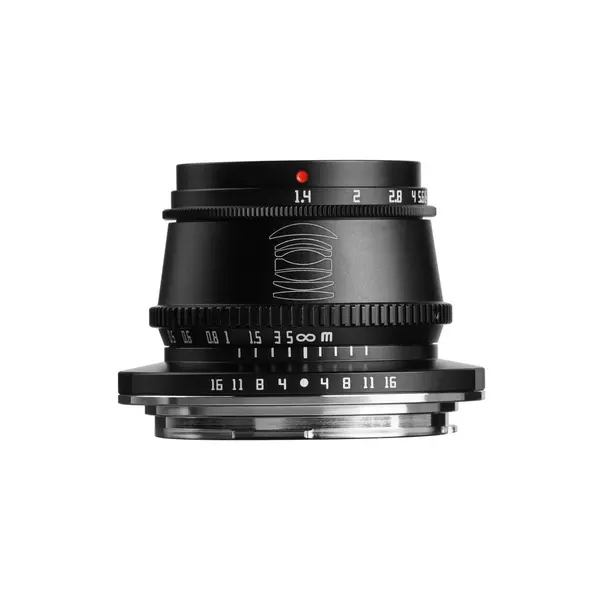 TTArtisan APS-C 35mm F1.4 Obiectiv Foto, Montura L, Focalizare Manuala, F1.4-F16, 10 Lamele Diafragma, Negru