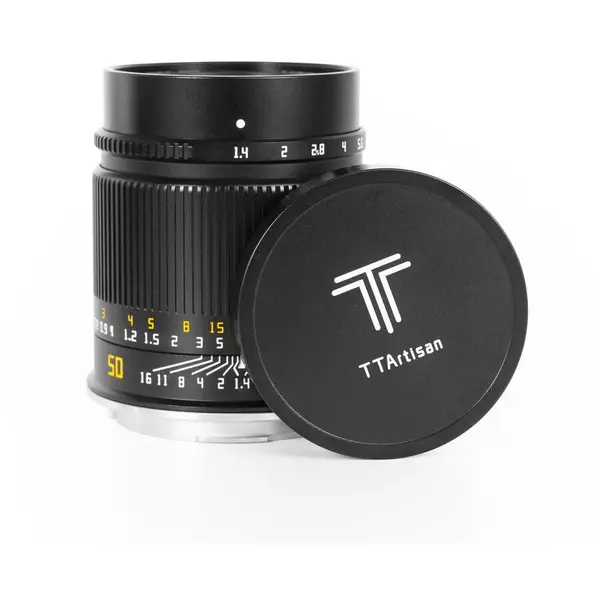 TTArtisan Obiectiv Manual TTArtisan 50mm F1.4 Full Frame Tilt Black L-Mount