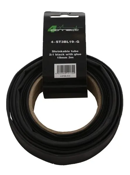 Tub termocontractabil negru Four Connect 4-ST3BL10-G, 10 MM, 3 Metri