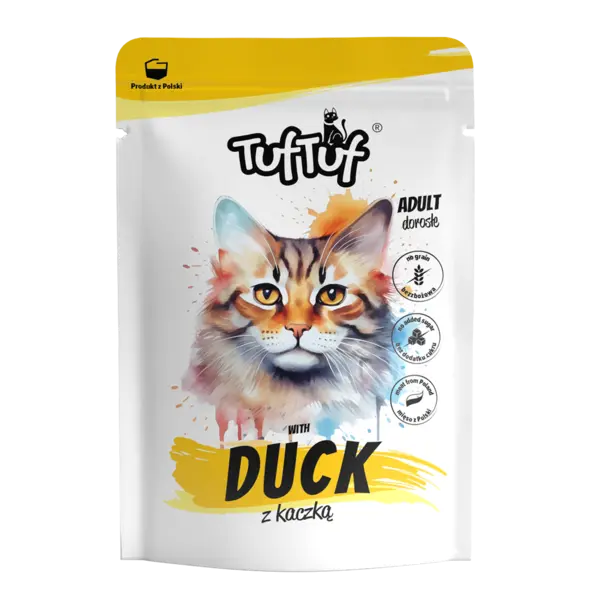 TUF TUF Pisică - Plic Hrană Umedă cu Rață (Fără Cereale) 300g