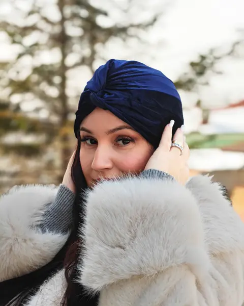Turban Leyla 2 - Bleumarin