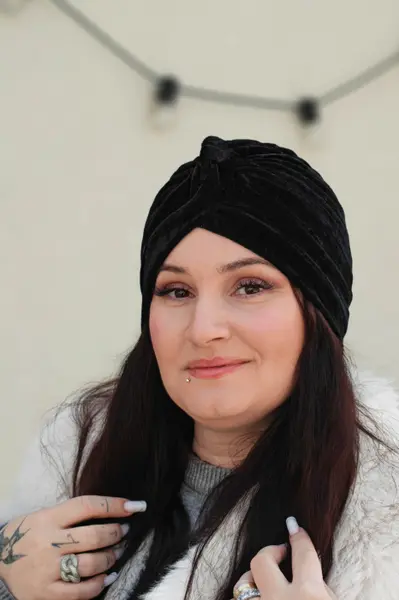 Turban Leyla 3 - Negru