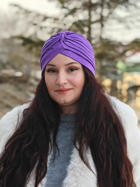 Turban Leyla - Mov Inchis