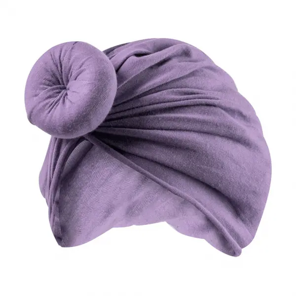 Turban pentru Fetite cu Coc - Mov