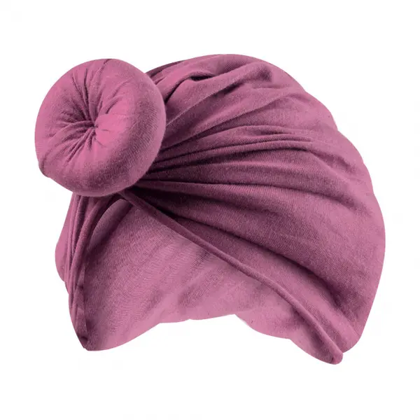 Turban pentru Fetite cu Coc - Roz