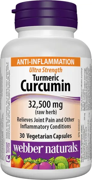Turmeric Curcumin, 500 mg, 30 capsule, Webber Naturals