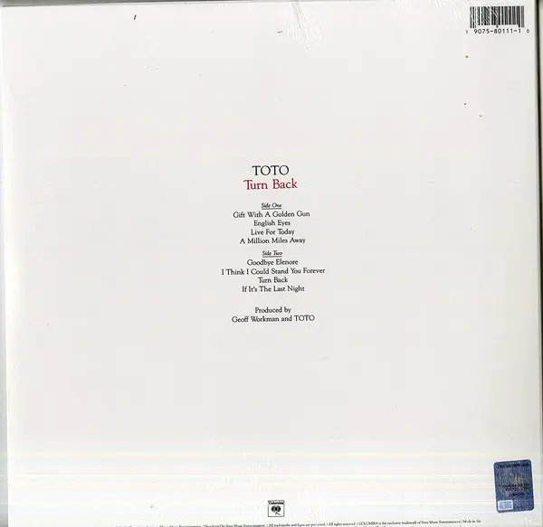 Turn Back - Vinyl | Toto