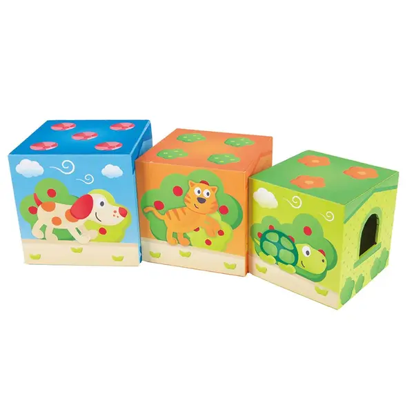 Turn de constructie cu animale Hape Friendship
