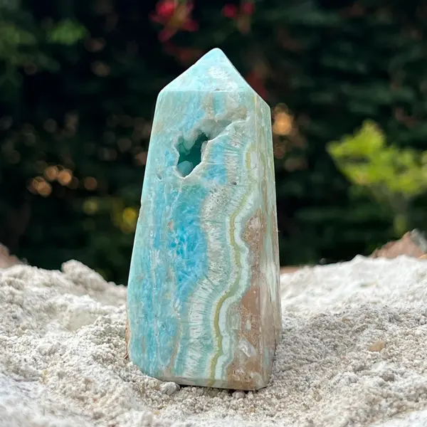 Turn/obelisc aragonit albastru m5