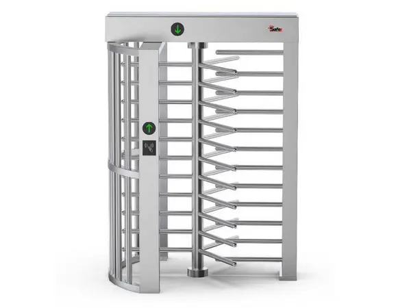 Turnichet Safer SAF-411, bidirectional, otel inoxidabil, 1460x 1250x 2300mm, latime pasaj 666mm, 24VDC, indicator LED, RS485