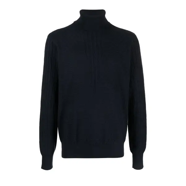Turtleneck sweater navy blue L
