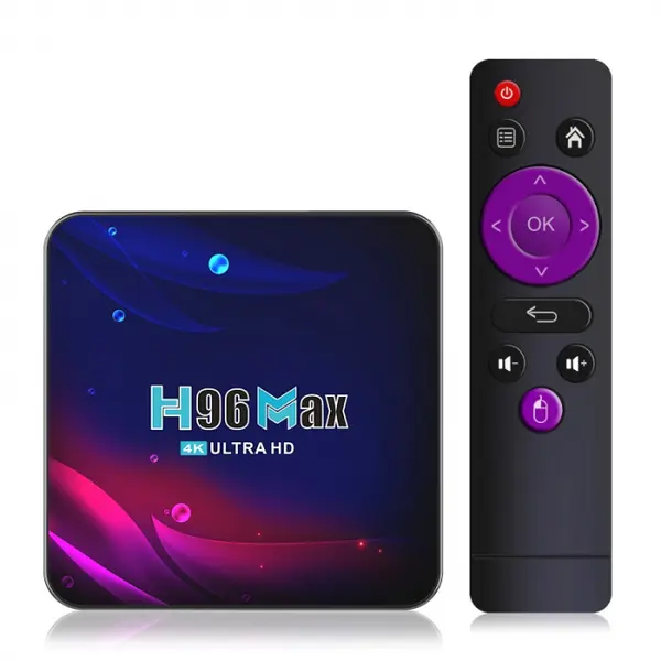 TV Box H96 Max V11 Smart Media Player, 4K, RAM 2GB DDR3, ROM 16GB, Android 11, RK3318 Quad Core, WiFi dual band, Slot Card
