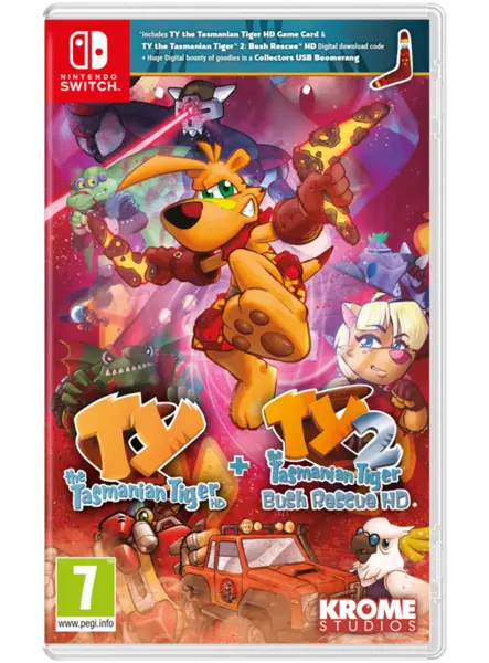 TY The Tasmania Tiger HD + TY The Tasmania Tiger HD 2 Bush Rescue HD Bundle Нинтендо Суич