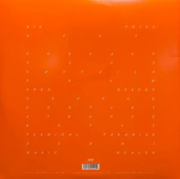 U.F.O.F. - Orange Vinyl | Big Thief