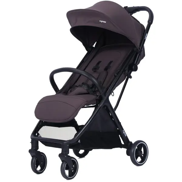 U-GROW Carucior sport pentru bebelusi cu sistem autofold U-Grow, de la nastere, pana la 22 kg, Gri