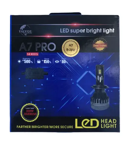 UB Becuri cu Led H7, Canbus, A7PRO, 350W, 6000K, 35000 lm