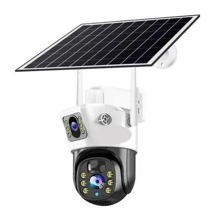 UB Camera de supraveghere Solara 4K HD 8MP WiFi V380 Senzor de Miscare si Lentile Duble