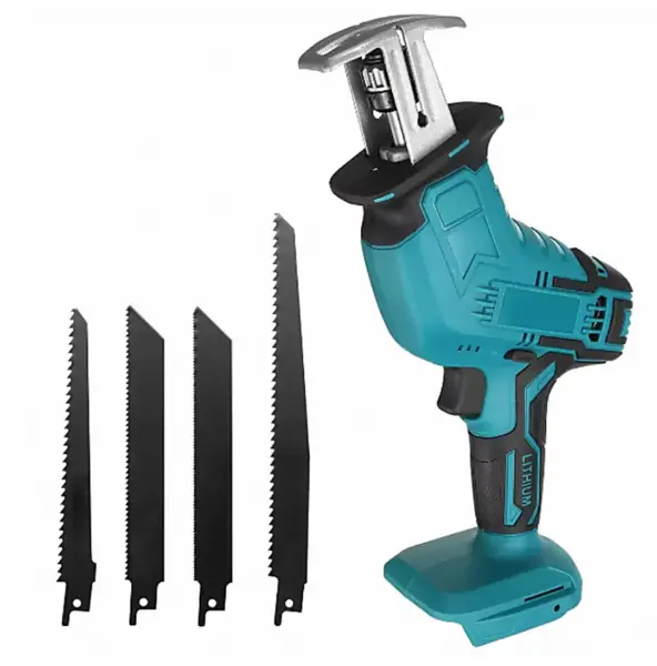 UB Fierastrau electric tip sabie cu 2 acumulatori 4 panze pentru multiple materiale albastru