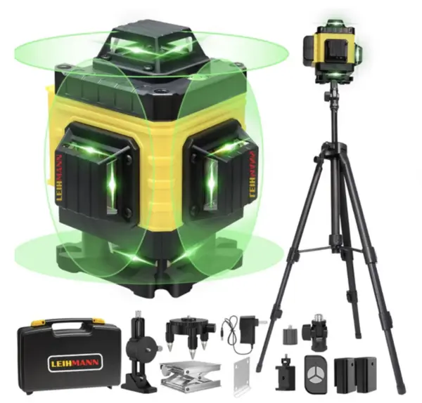 UB Nivela Laser 3D LEIHMANN cu Linii Verzi si Accesorii Complete