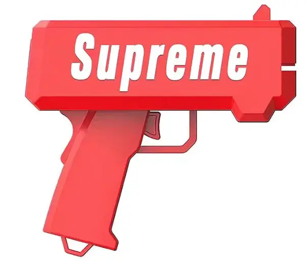 UB Pistol SUPREME de aruncat bani sau pliante, pentru petreceri si aniversari
