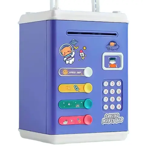 UB Pusculita pentru Copii Tip ATM Cu Cifru si Amprenta Digitala cod pin