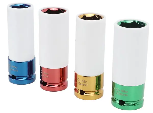 UB Set 4 tubulare Colorate cu protectie pentru jante aliaj masura 17 – 19 – 21 – 22 mm AN