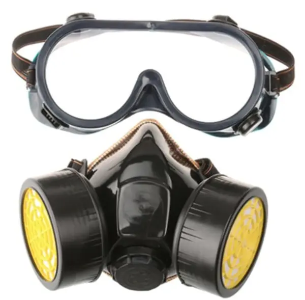 UB Set ochelari si masca de protectie KH-A-5 pentru lucru in mediu chimic vapori vopsea sau praf