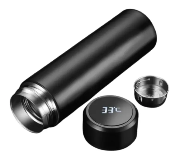 UB Termos cu afisaj temperatura LED Baterie durabila 0.5 L Negru