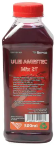 UB Ulei amestec MIX 2T pentru drujba si MTC (motocositori) rosu 500ml