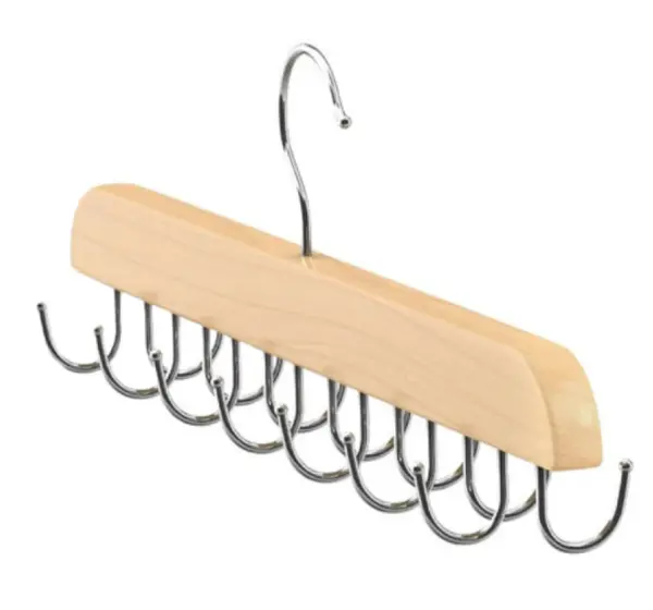 UB Umeras din lemn si otel cu 14 carlige rotative pentru curele 37 cm x 14 cm