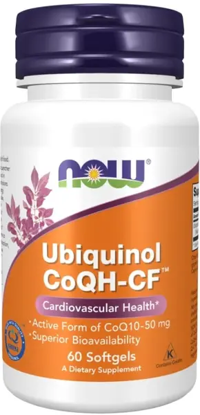 Ubiquinol CoQH-CF, 50 mg, 60 capsule, Now